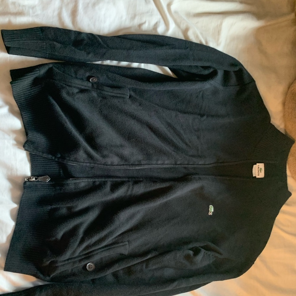 Black Lacoste full zip perfect condition